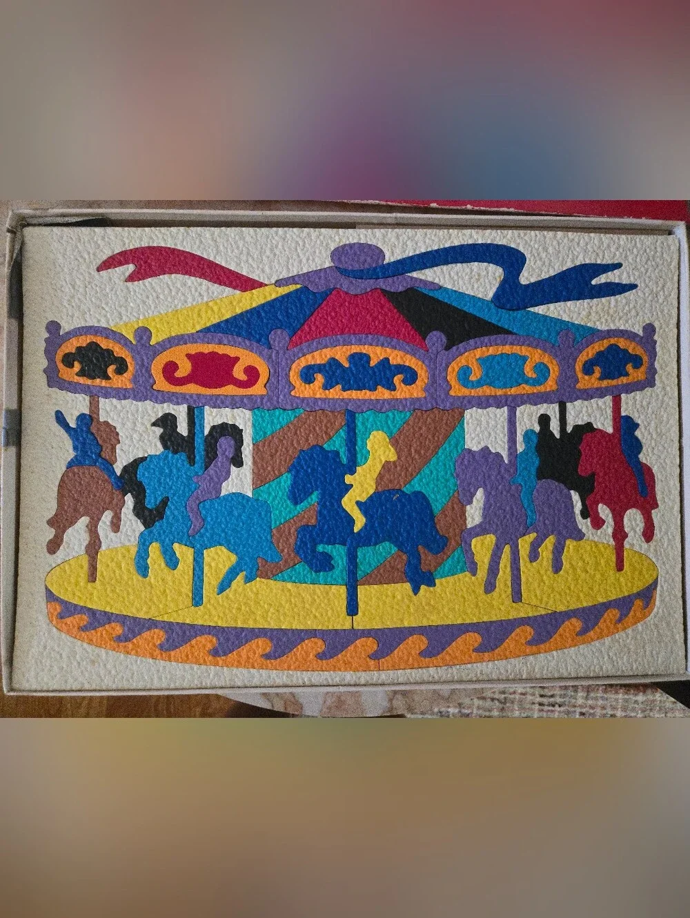 Vintage Lauri Crepe Foam Puzzles: Merry-go-Round (2180)